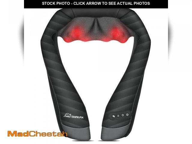 Lot 74-12313035 - Snailax Neck Massager for Pain Relief Deep Tissue, Portable Shiatsu Shouder Back Massager with Heat,...