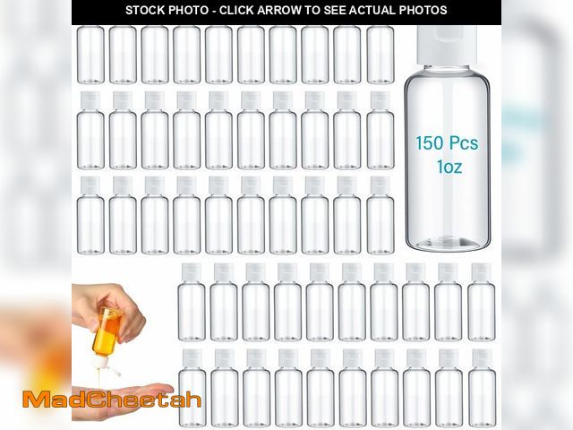 Lot 74-14062232 - Mimorou 150 Pcs 1oz Travel Bottles Bulk for Toiletries Clear Small Travel Size Bottles Bulk Refillab...