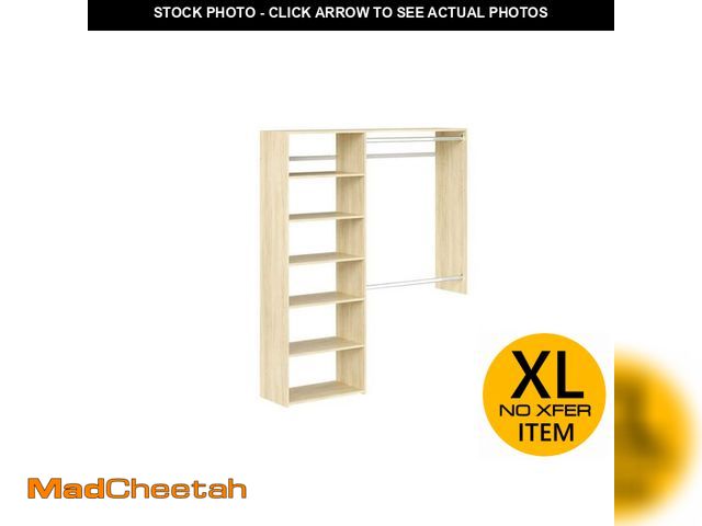Lot 74-12911059 - Closet Evolution Essential 36 in. W - 60 in. W Harvest Grain Wood Closet System - UNUSED