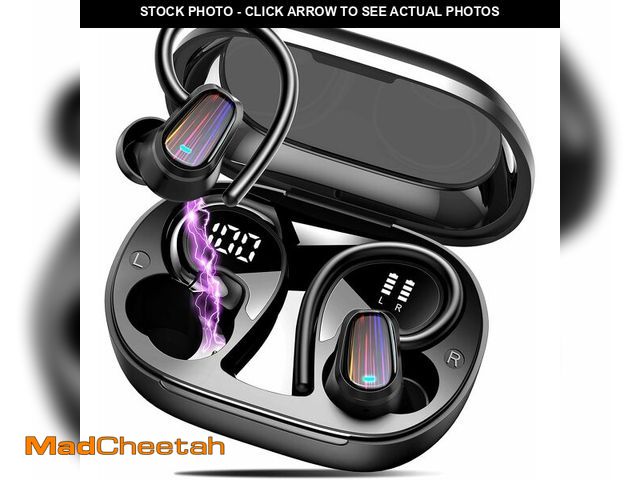 Lot 74-13550304 - Wireless Earbuds, Bluetooth 5.4 Headphones Sport, Over Ear Buds with ENC Noise Canceling Mic, Deep B...