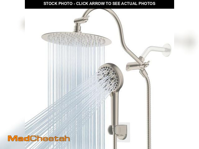 Lot 74-12179539 - Hibbent All Metal Shower Head, 10'' High Pressure Rainfall Shower Head/Handheld Showerhead Combo/ 12...