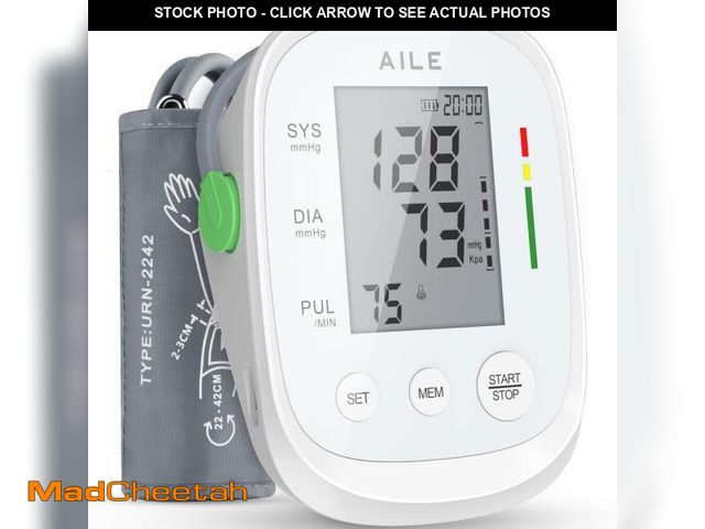 Lot 74-12213810 - Blood Pressure Monitor, AILE Blood Pressure Machine Upper Arm Large Cuff(8.7"-16.5"), High Automatic...