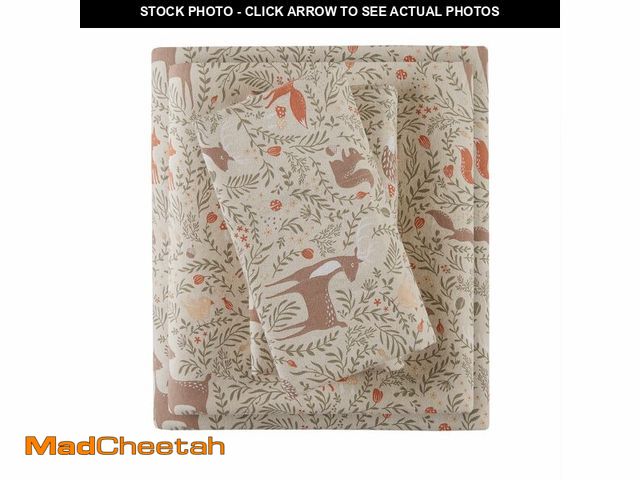 Lot 74-12699552 - Comfort Spaces Cotton Flannel Breathable Warm, Deep Pocket Sheets with Pillow Case Bedding, King, Gr...