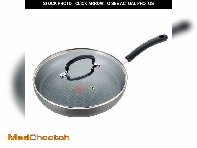 Lot 74-13564369 - T-Fal Ultimate Hard Anodized Nonstick Fry Pan With Lid 10 Inch, Oven Broiler Safe 400F, Lid Safe 350...