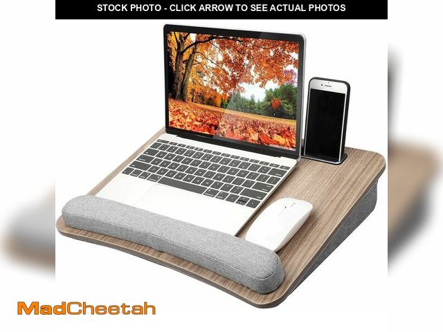Lot 74-14209725 - HUANUO Laptop Lap Desk - Portable Lap Desk with Pillow Cushion, Fits up to 15.6 inch Laptop, with An...