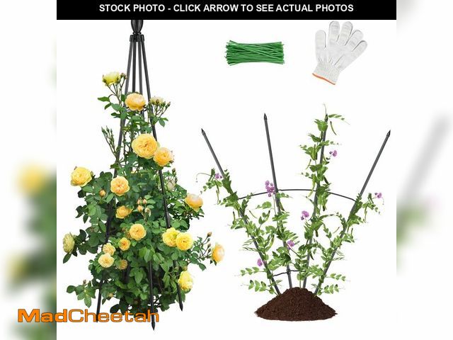 Lot 74-12969144 - AlisisFores 2 Pack Garden Trellis for Climbing Plants, Garden Trellis Rustproof Plastic Coated Metal...