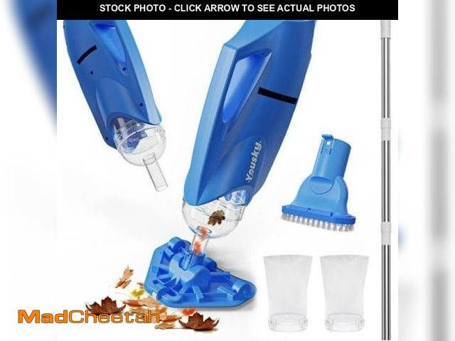 Lot 74-12420311 - Pool Vacuum for Above Ground Pool: Cordless Handheld Pool Vacuum W/Telescopic Pole  Rechargeable Swi...