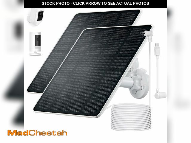 Lot 74-12977252 - Ring Camera Solar Panel Charger, Compatible with Stick Up Camera, Stick Up Cam Pro, Spotlight Camera...