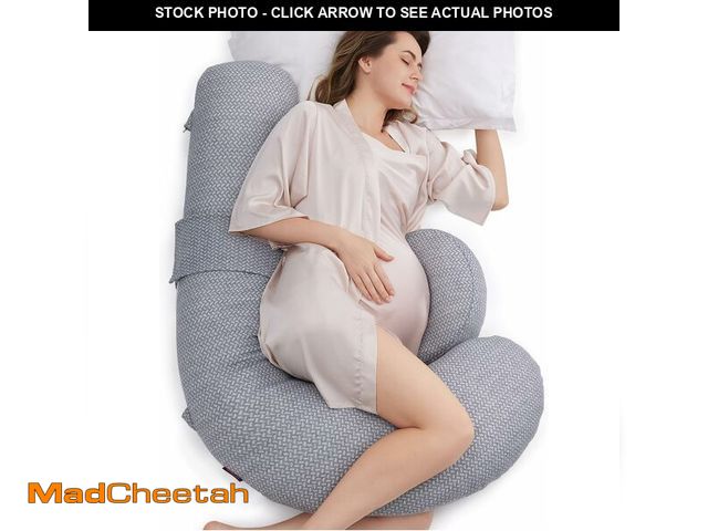 Lot 74-13583352 - Momcozy Pregnancy Pillow, Original F Shaped Maternity Pillow for Pregnant Women with Adjustable Wedg...