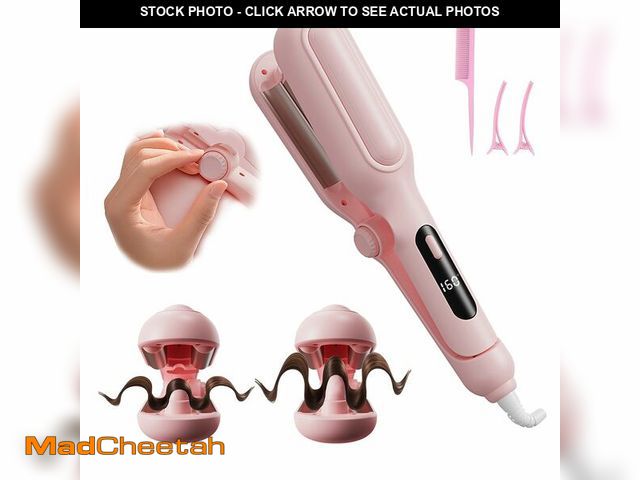Lot 74-14215552 - YIUMAF Adjustable Curling Iron Hair Crimper for Women - 1&amp;1.25 Inch Waver Tool, Creates Beach Wa...