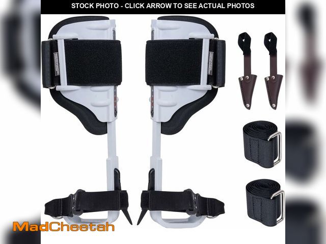 Lot 74-12544468 - VEVOR Tree Climbing Spikes, 1 Pair Aluminum Climbing Spurs, 350lbs Load Capacity Tree Climbing Gear ...