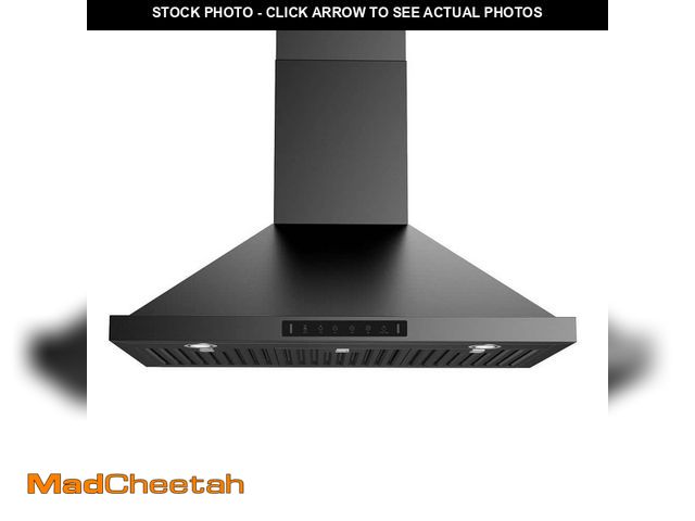 Lot 74-13692586 - VIKIO PRO 30 in. 600 CFM Ducted Wall Mount Range Hood in Black Stainless Steel with Gesture Control,...