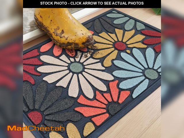 Lot 74-14377782 - AMARU DOOR MATS - Welcome Mat for Front Door, Non-Slip, Flowers, 17 x 29 in - USED