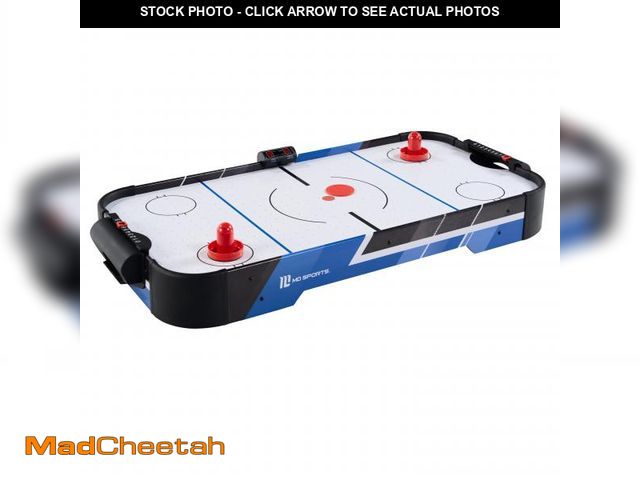 Lot 74-12527083 - Tabletop Air Hockey Arcade Game, 5-Piece Set, by MD Sports - UNUSED