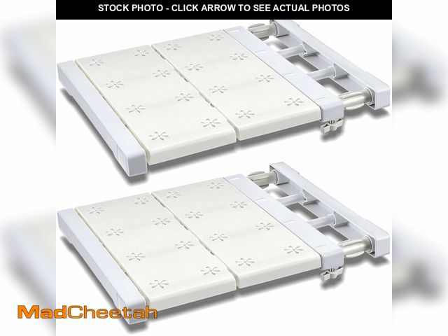 Lot 74-12712290 - Gerrii 2 Pcs Closet Tension Shelf Rod Expandable Shelf Locker Organizer Adjustable Metal Storage Rac...