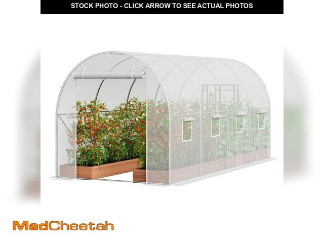 Lot 74-14115567 - VEVOR Walk-in Tunnel Greenhouse, 14. 6 x 6. 4 x 6. 3 ft. Hoop House Greenhouse Tunnel, Plant Hot Hou...