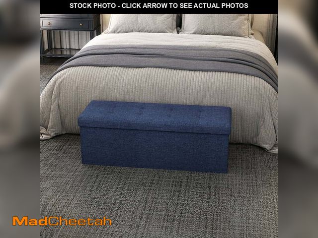 Lot 74-12782883 - LEDREM 43" Foldable Storage Ottoman Bench with 660lb Capacity, Ottoman with Storage, Footrest, for L...