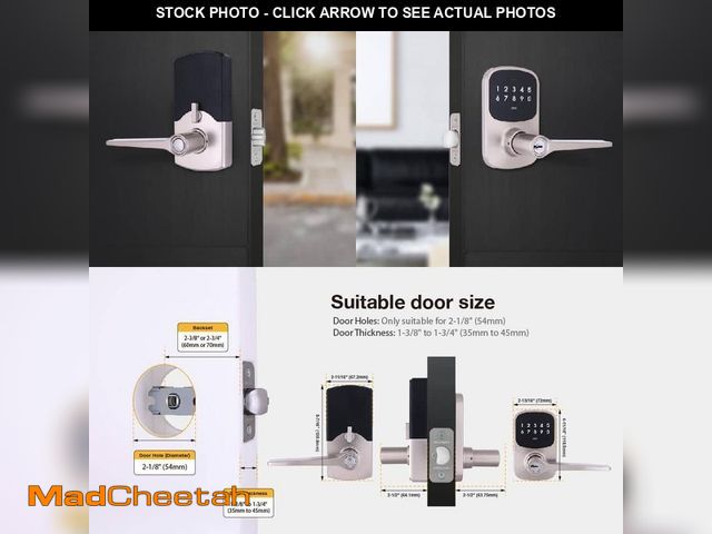 Lot 74-14316265 - (MISSING HARDWARE,BATTERIES) Defiant Compact Touch Satin Nickel Electronic Touchpad Keyed Entry Door...