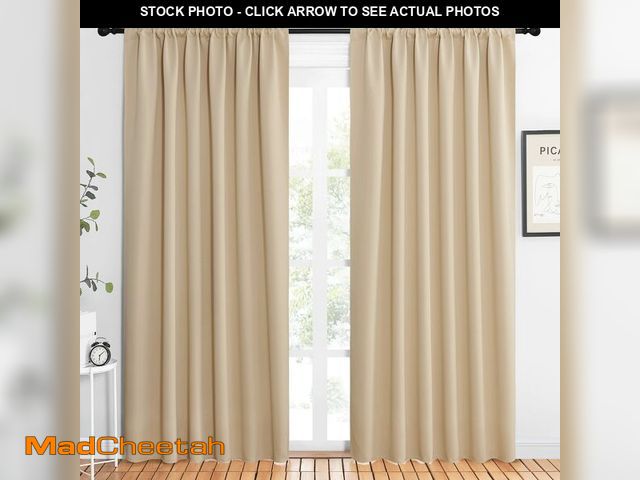 Lot 74-12605929 - NICETOWN Room Darkening Curtains for Bedroom - Triple Weave Home Decoration Thermal Insulated Solid ...