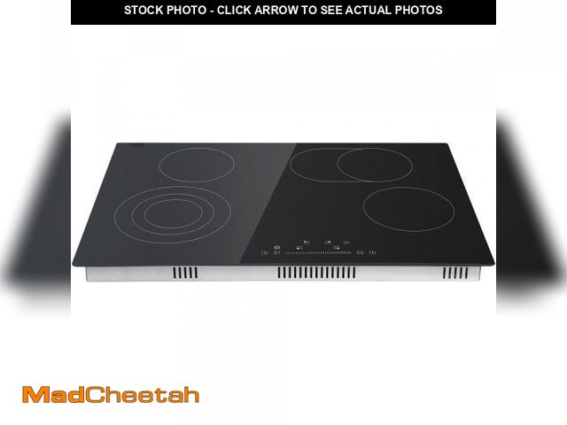 Lot 74-12391004 - SKYSHALO Built in Electric Stove Top 30.3 x 20.5 in. 4 Burners 240 Volt Glass Radiant Cooktop with S...
