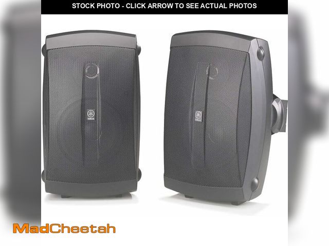 Lot 74-14591676 - (MISSING ONE SPEAKER) YAMAHA NS-AW150BL 2-Way Indoor/Outdoor Speakers (Pair, Black) - Wired - USED