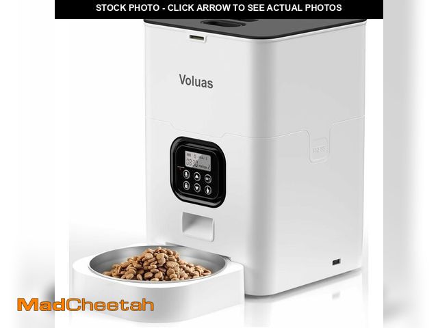 Lot 74-14054359 - VOLUAS Automatic Cat Feeders - Timed Pet Feeder for Cats and Dogs with Dry Food Dispenser, Desiccant...