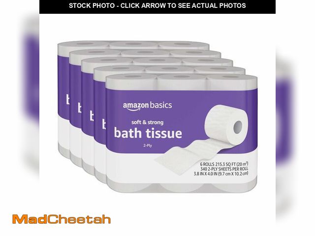 Lot 74-12785762 - Basics Soft and Strong 2-Ply Toilet Paper, 30 Ultra Rolls = 120 Regular Rolls, Unscented, 340 Sheet ...