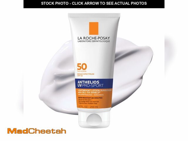 Lot 74-14269270 - La Roche-Posay Anthelios UV Pro-Sport SPF 50 Sunscreen for Face &amp; Body, Water &amp; Sweat Resist...