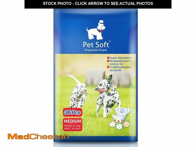 Lot 74-12715922 - Pet Soft Doggie Diapers - Disposable Dog Diapers for Female in Heat Period or Urine Incontinence, Pu...