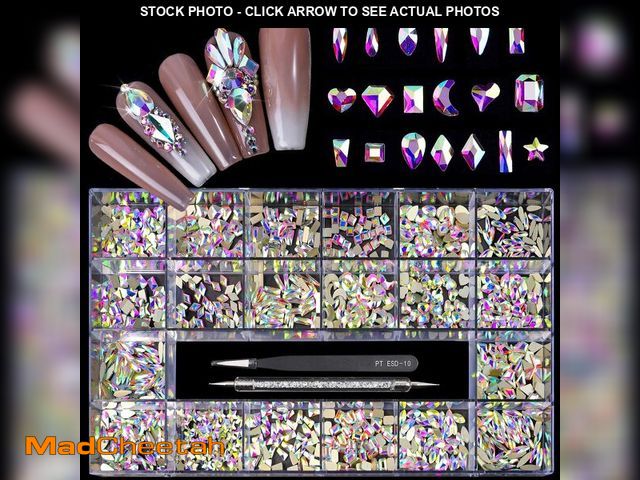 Lot 74-12707828 - Yzzseven 20 Types of 1000 Crystal AB Diamonds Mix Flatback DIY Crafts Rhinestone Crystals 3D Decorat...