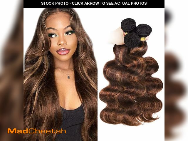 Lot 74-14263697 - 30 32 34 inch Ombre Brown Bundles Human Hair P430 Body Wave Bundles Highlight Body Wave Bundle - UNU...