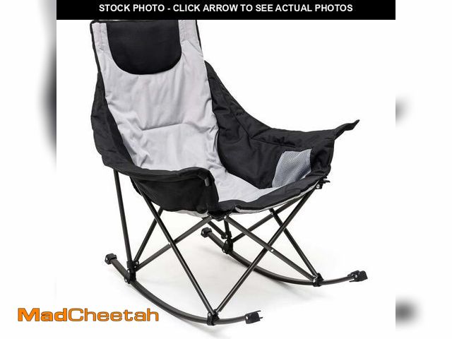Lot 74-13779634 - (MISSING CARRY BAG) Sunnyfeel Outdoor Padded Cushioned Steel Camping Rocking Chair, Luxury Recliner,...