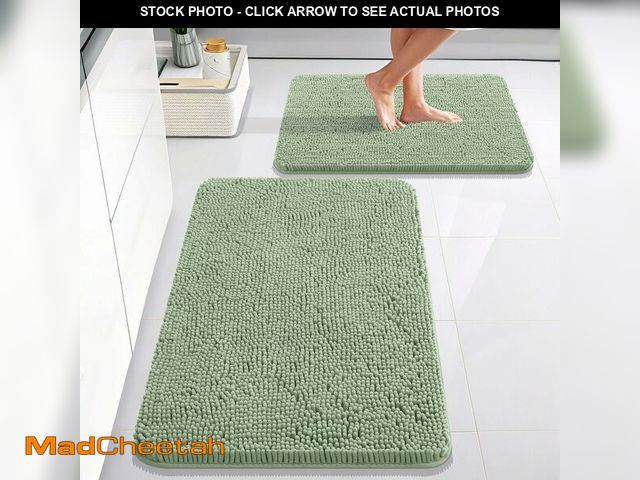 Lot 74-12704318 - OLANLY Bathroom Rugs Sets 2 Piece, Soft Absorbent Chenille Bath Mats Area Rug Set, Non-Slip, Quick D...
