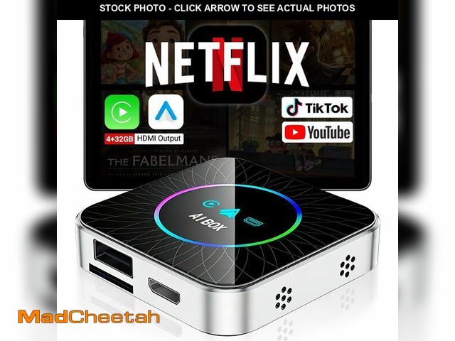 Lot 74-14048800 - HoFonS AI Box Carplay, 4+32GB Car Video Box for Netflix/YouTube/TikTok/TF Card &amp; HDMI Output Str...