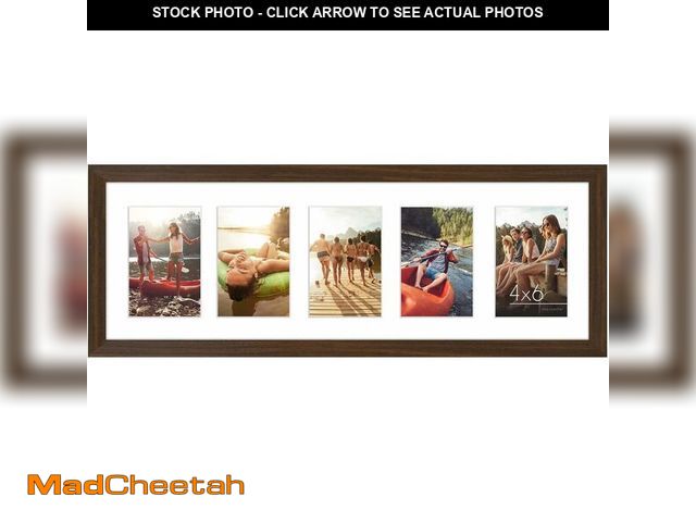 Lot 74-12761628 - Americanflat 4x6 Collage Picture Frame with Shatter-Resistant Glass - Fits Five 4x6 Photos or Use as...