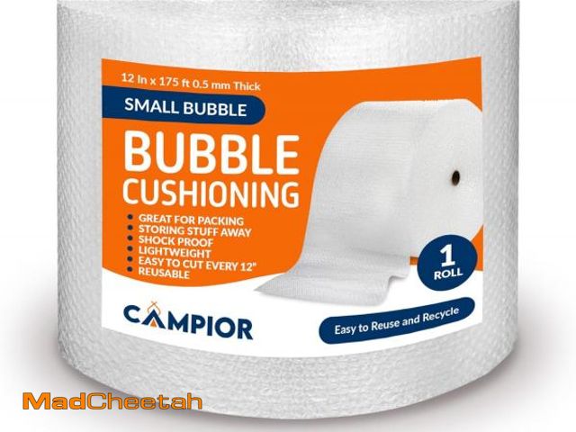 Lot 74-12396475 - Campior Small Bubble Cushioning Wrap for Moving and Shipping - 175 Ft Bubble Packing Wrap for Packag...