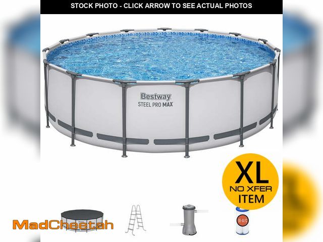 Lot 74-14070404 - Bestway Steel Pro MAX 15' x 48" Prismatic Stone Pool Set| Durable Construction, Easy Assembly, and A...