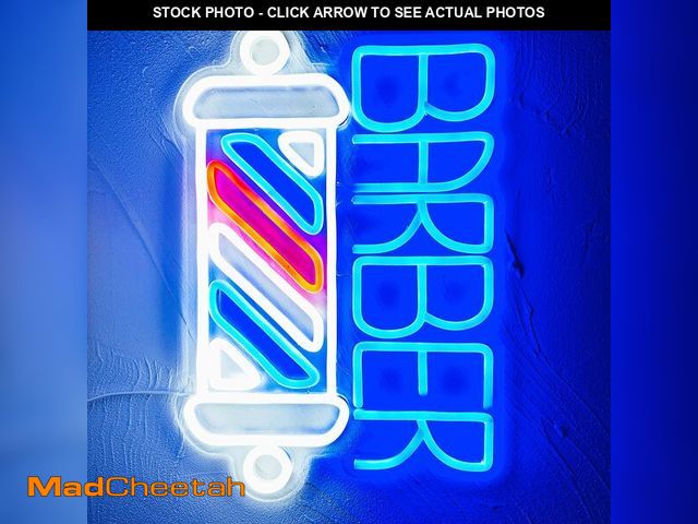 Lot 74-12450674 - Artlast Barber Neon Sign for Barber Shops Hair Salon Decor LED Neon Light Barber Studio Wall Decor S...
