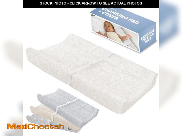Lot 74-12308494 - Jool Baby Soft Changing Pad + Washable Cover, Non-Slip - Fits Standard Changing Tables &amp; Dresser...