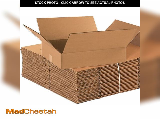 Lot 74-12664088 - AVIDITI 18 x 14 x 4 Corrugated Cardboard Boxes, Flat 18"L x 14"W x 4"H, Pack of 25 | Shipping, Packa...