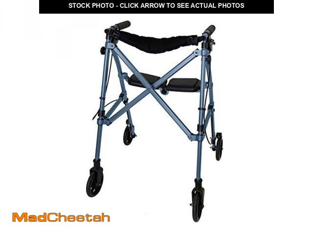 Lot 74-12029760 - Stander Wonder Rollator, Lightweight Folding Space Saver Mobility Rolling Walker for Seniors and Adu...