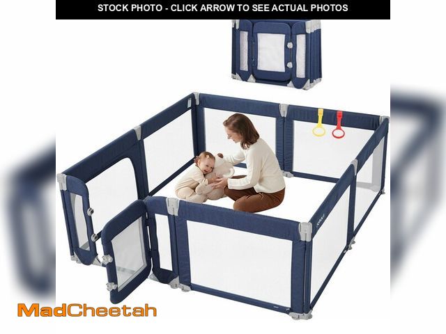 Lot 74-14202847 - Cosola Large Baby Playpen for Babies and Toddlers 79x71 Inch, Adjustable Foldable Indoor &amp; Outdo...