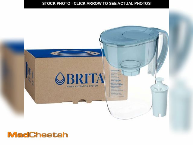 Lot 74-14279659 - Brita Large 10-Cup Water Filter Pitcher with BritaPlus Filter, WQA NSF/ANSI Certified, Reduces 2X Co...