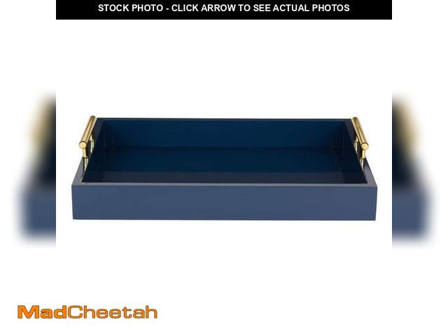 Lot 74-12778849 - Kate and Laurel Lipton Navy Blue Decorative Tray - UNUSED