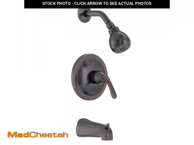 Lot 74-12463656 - Glacier Bay Builders Single Handle 1-Spray Tub and Shower Faucet 1.8 GPM in Bronze (Valve Included) ...