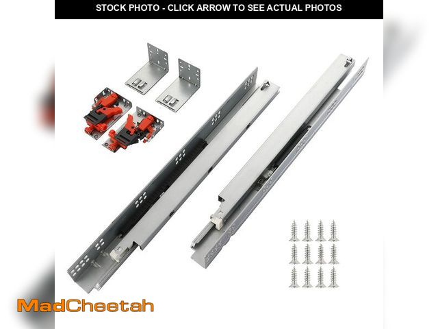 Lot 74-12571982 - (MISSING HARDWARE) 10 Pairs of 21 Inch Soft Close Undermount Drawer Slides Full Extension Concealed ...