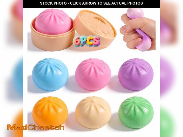 Lot 74-14293919 - 6 Pack Dumpling Squishy Mystery Box, 6 Color Dumpling Squishy Pack, Dumplings Squeeze Fidget Toys, S...