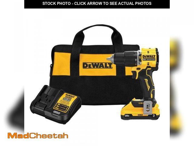 Lot 74-11825731 - (MISSING CASE,BATTERY ) DEWALT ATOMIC 20-Volt Lithium-Ion Cordless 1/2 in. Compact Hammer Drill with...