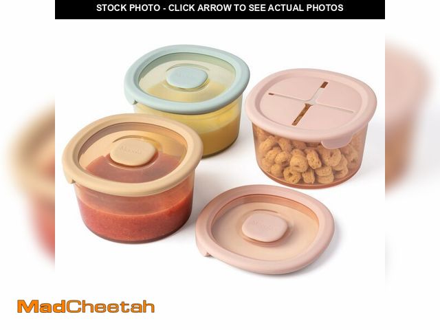 Lot 74-14270241 - Moonkie Silicone Snack Containers for Kids | 8 oz Baby Food Storage Containers with Airtight Lids an...