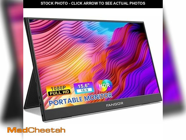 Lot 74-12841137 - FANGOR Portable Monitor, 15.6" FHD 1080P Travel Monitor for Laptop, Ultra-Slim HDR IPS Computer Gami...